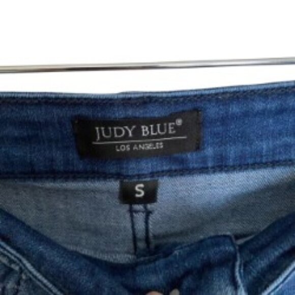 Judy Blue Mid Rise Side Slit Jean Shorts Small - Picture 3 of 5